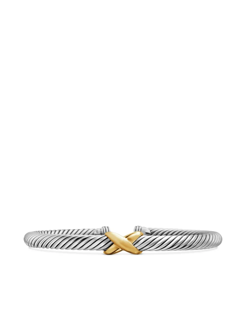 David Yurman X Classic Cable Station ブレスレット 5mm 14Kイエローゴールド&スターリングシルバー David Yurman X Classic Cable Station ブレスレット 5mm 14Kイエローゴールド&スターリングシルバー