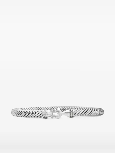 David Yurman sterling silver Buckle Classic Cable diamond bracelet (5mm)