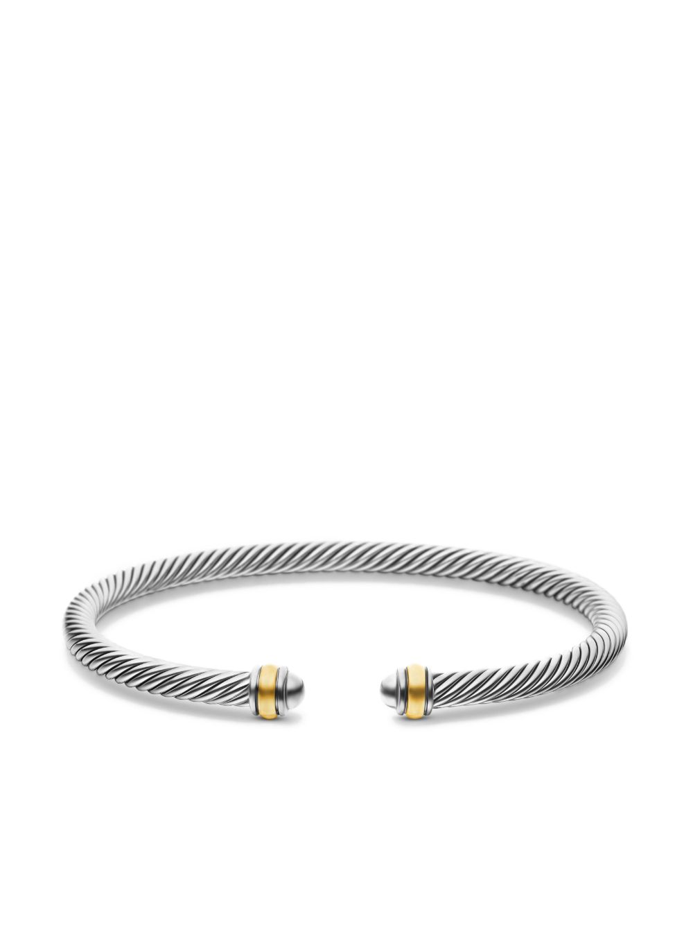 David Yurman 18kt yellow gold and sterling silver Classic Cable bracelet (4mm)