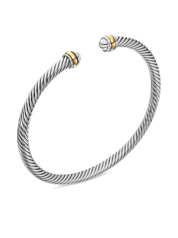 David Yurman Classic Cable ブレスレット 4mm 14Kイエローゴールド