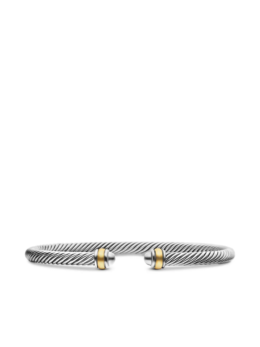 David Yurman Classic Cable ブレスレット 4mm 14Kイエローゴールド&スターリングシルバー - シルバートーン David Yurman Classic Cable ブレスレット 4mm 14Kイエローゴールド&スターリングシルバー - シルバートーン