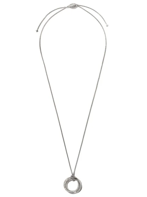 David Yurman collar Crossover en plata de ley con diamante de 26mm