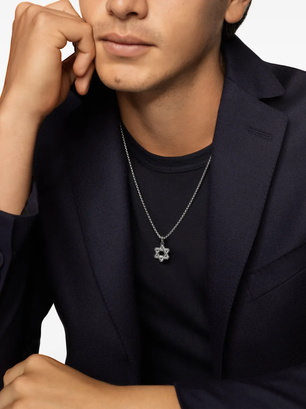 David Yurman Pendente Cable Star of David in argento sterling (19mm) | Image 2