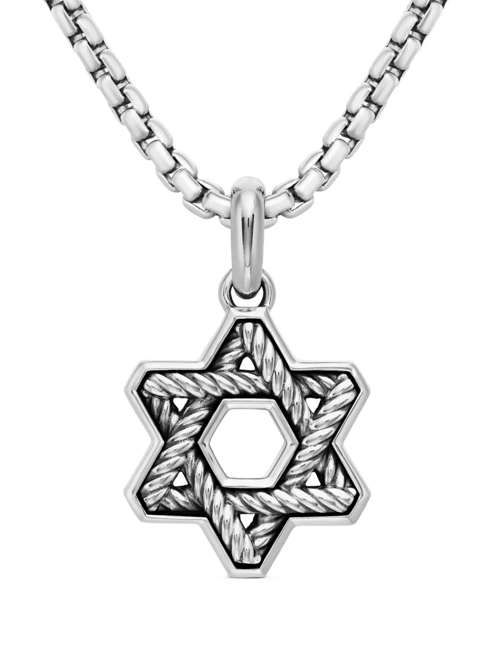 David Yurman Cable Star of David アミュレット 19mm スターリングシルバー - シルバートーン David Yurman Cable Star of David アミュレット 19mm スターリングシルバー - シルバートーン