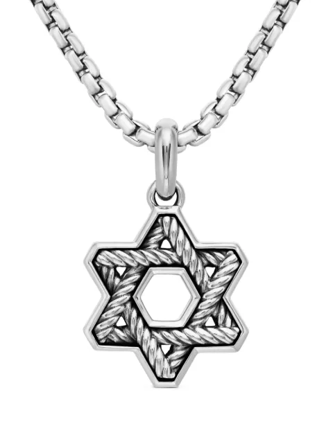 David Yurman Cable Star of David アミュレット 19mm スターリングシルバー