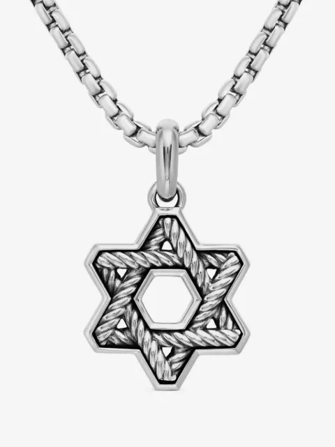 David Yurman sterling silver Cable Star of David amulet (19mm)