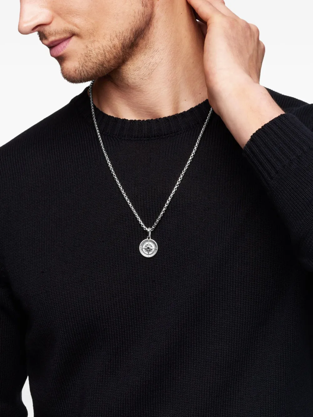 David Yurman sterling silver Maritime Compass diamond amulet (29.5mm) | Image 2