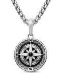 David Yurman sterling silver Maritime Compass diamond amulet (29.5mm)