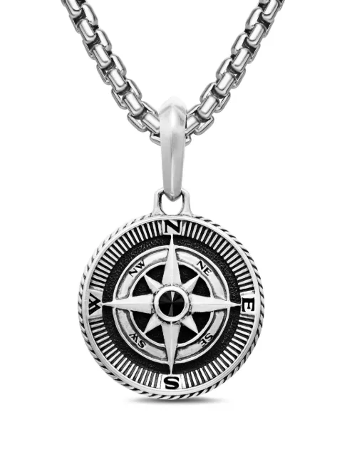David Yurman sterling silver Maritime Compass diamond amulet (29.5mm)