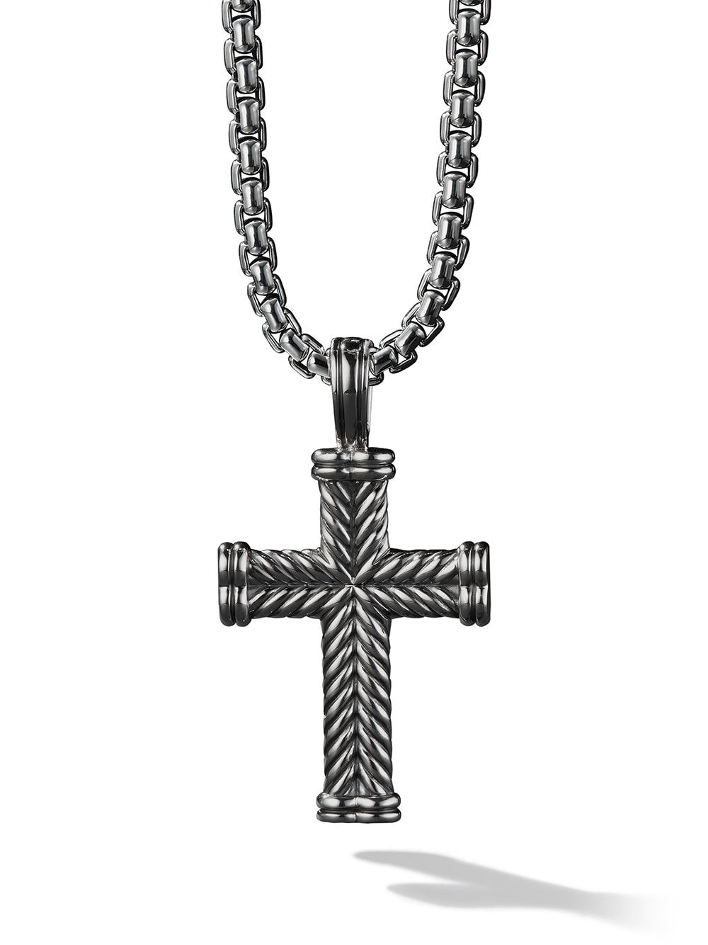 sterling silver Chevron Cross pendant