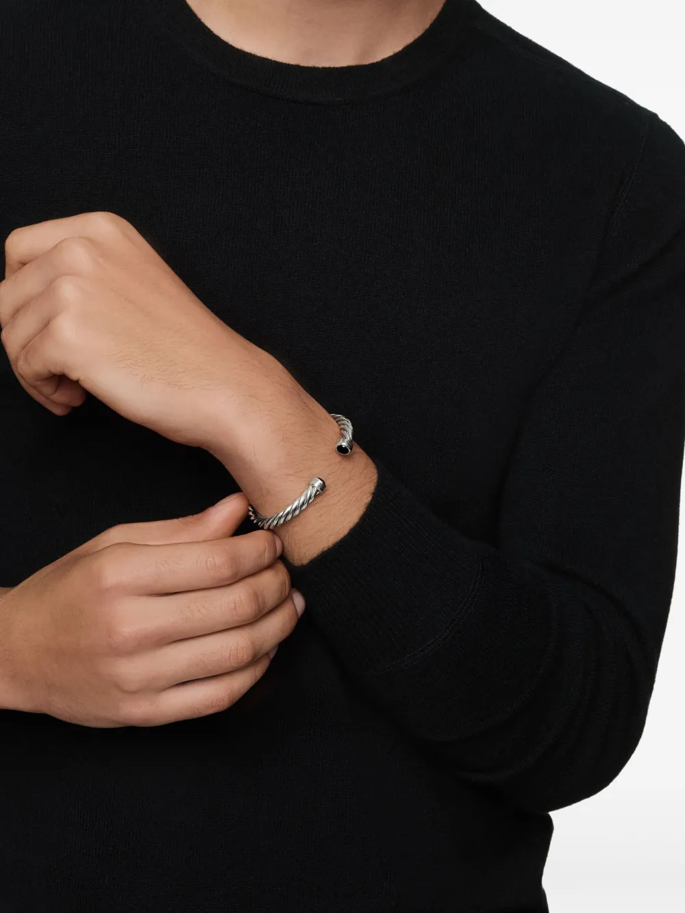 David Yurman sterling silver Cable Cuff bracelet (6mm) | Image 2