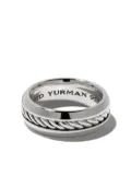 David Yurman sterling silver Cable Inset band ring (8mm)