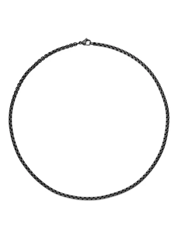 DAVIDYURMAN デヴィッドヤーマン ボックスチェーンネックレス ブラック David Yurman Box Chain ネックレス 4mm | ブラック | FARFETCH JP