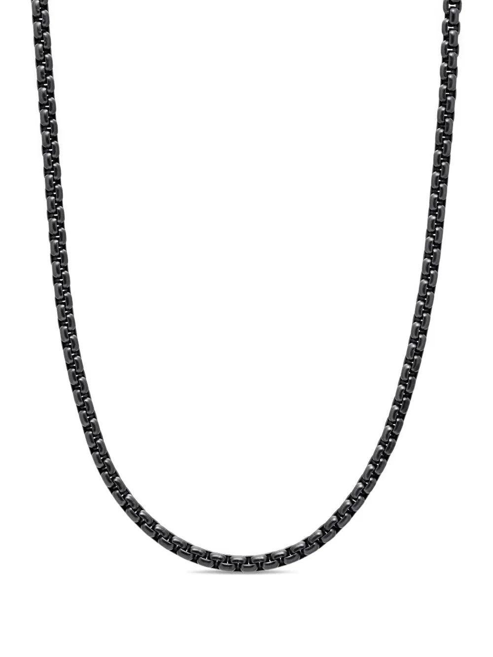 David Yurman Box Chain Necklace (4mm) In Black