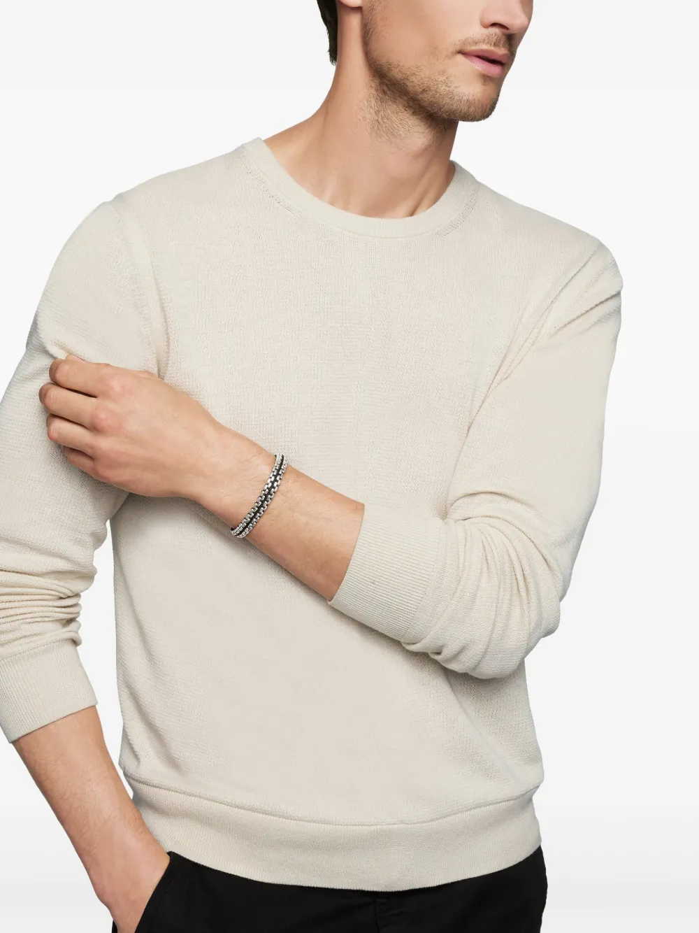 David Yurman sterling silver Woven Box Chain bracelet (12mm) | Image 2