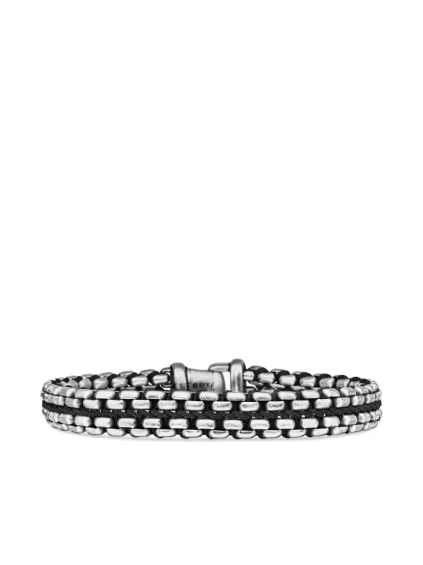 David Yurman Woven Box Chain ブレスレット 12mm スターリング 