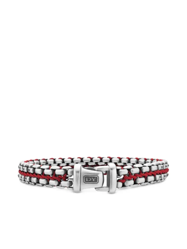David Yurman Woven Box Chain ブレスレット 12mm スターリング