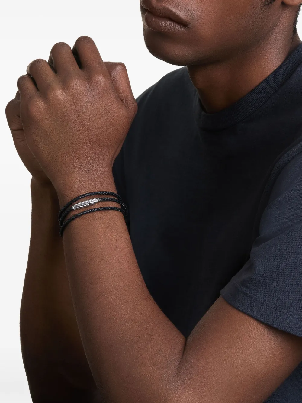 David Yurman bracelet Chevron Triple Wrap en argent sterling (3 mm) | Image 2