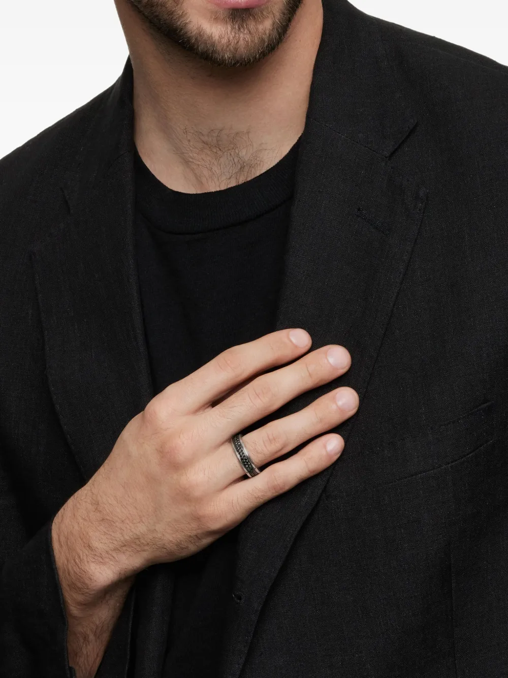 David Yurman 纯银 Streamline Two Row Band 钻石戒指（6.5毫米） | Image 2