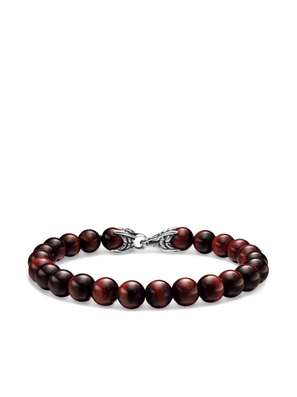 David Yurman sterling silver Spiritual Beads bracelet (8mm) - Brown