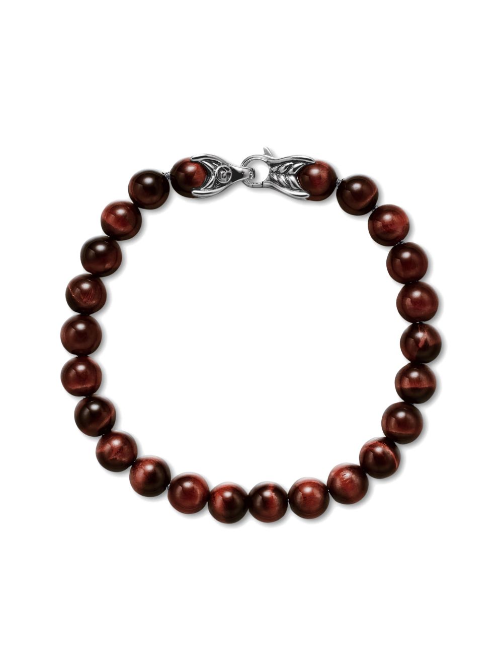 David Yurman sterling silver Spiritual Beads bracelet (8mm) - Brown