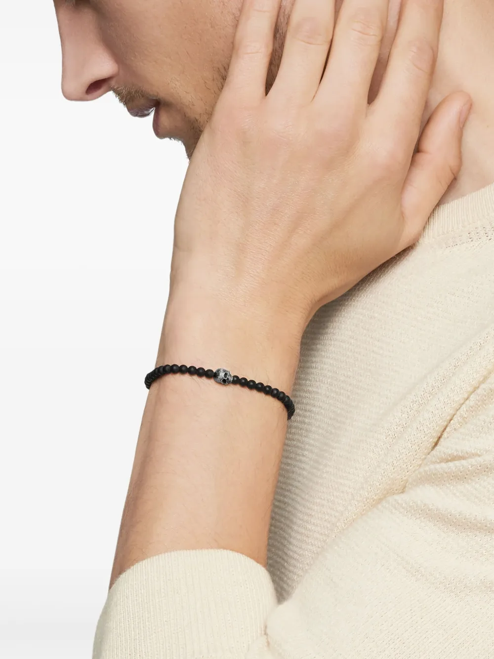 David Yurman sterling silver Memento Mori Skull bracelet (4mm) | Image 2