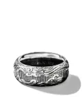 David Yurman sterling silver Waves band ring (10mm)