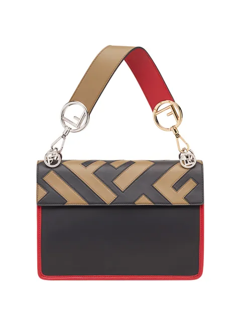 FENDI FENDI KAN I F SHOULDER BAG - BROWN