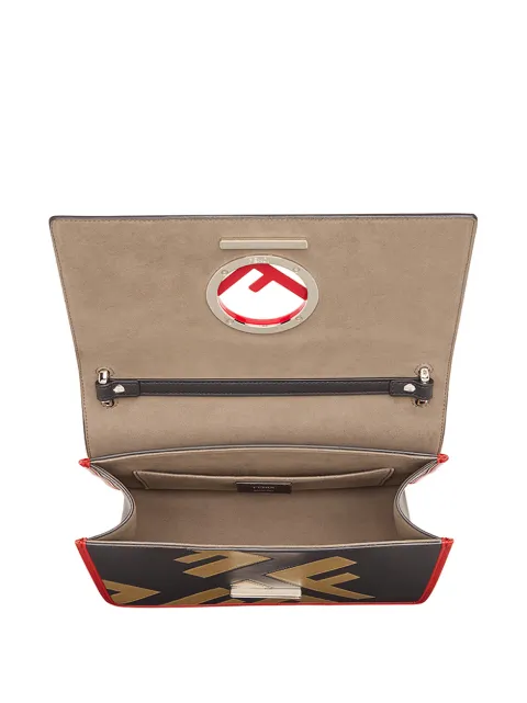 FENDI FENDI KAN I F SHOULDER BAG - BROWN