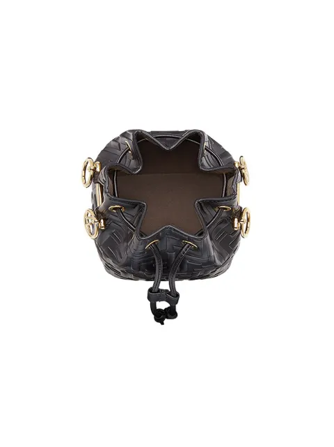 black leather mini bag