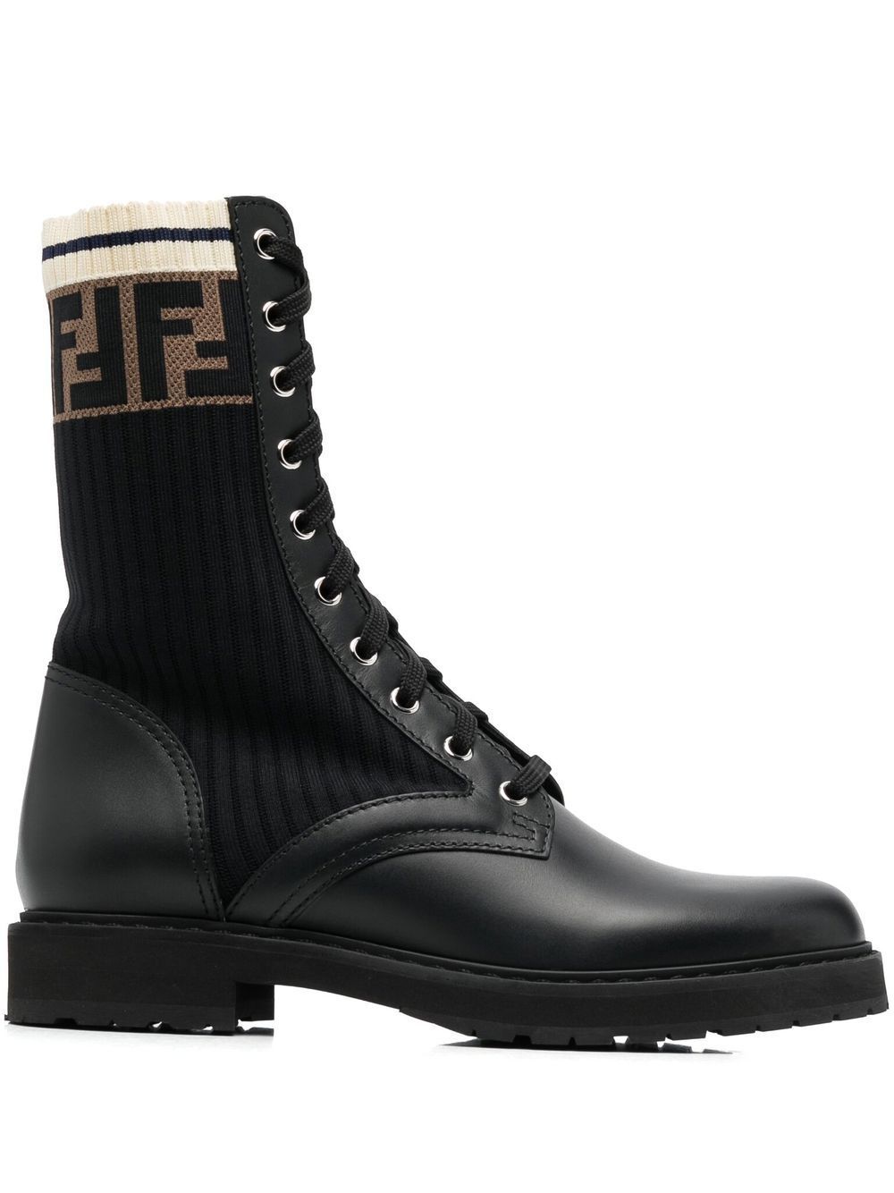 FENDI Rockoko Combat Boots - Farfetch