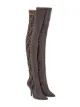 Fendi FF motif thigh-high boots