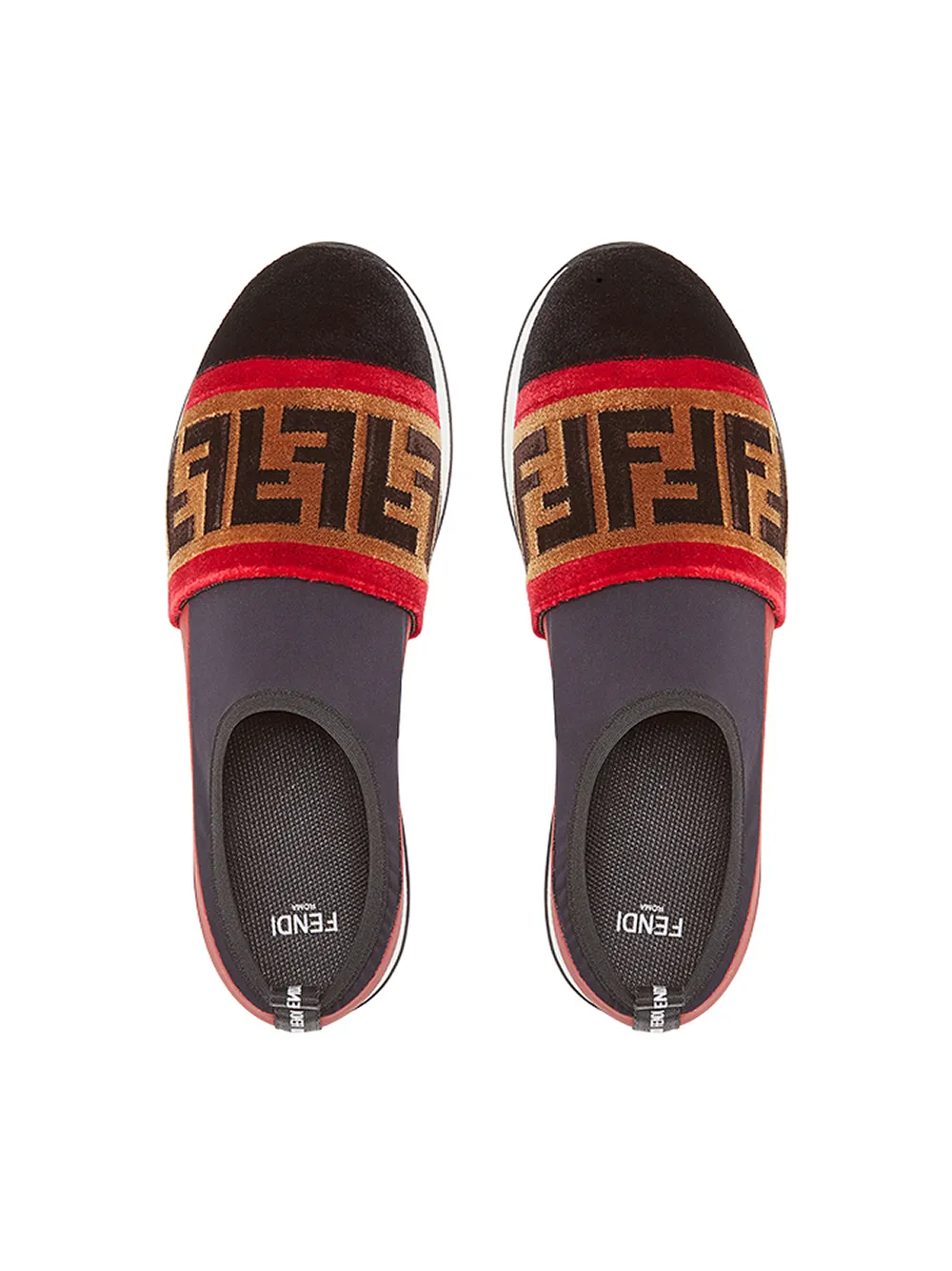 FENDI technische stoffen slip-ons Zwart