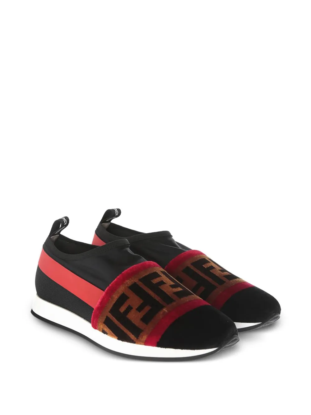 FENDI technische stoffen slip-ons Zwart