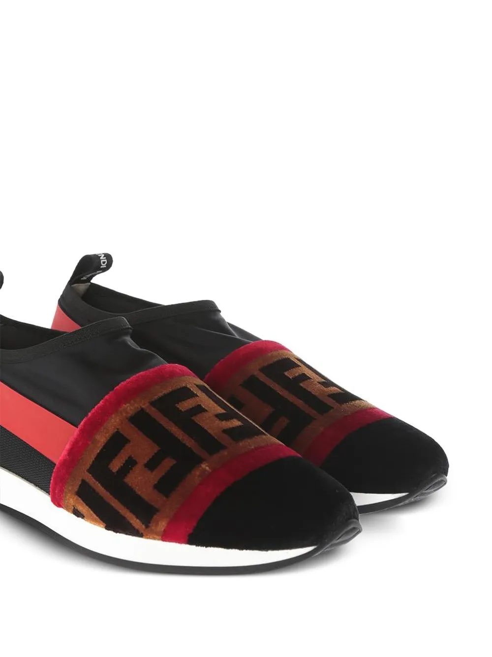 FENDI technische stoffen slip-ons Zwart