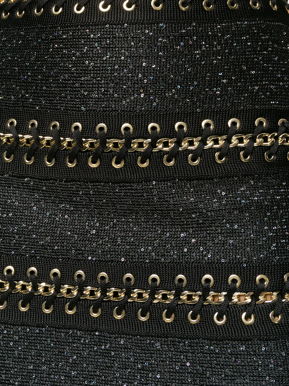 Balmain chain-embellished mini skirt Zwart