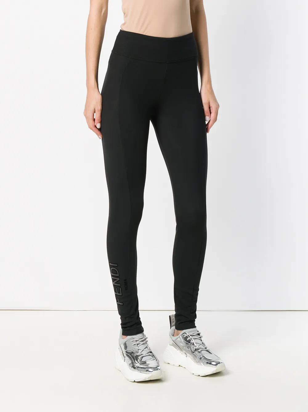 фото Fendi облегающие леггинсы с логотипом