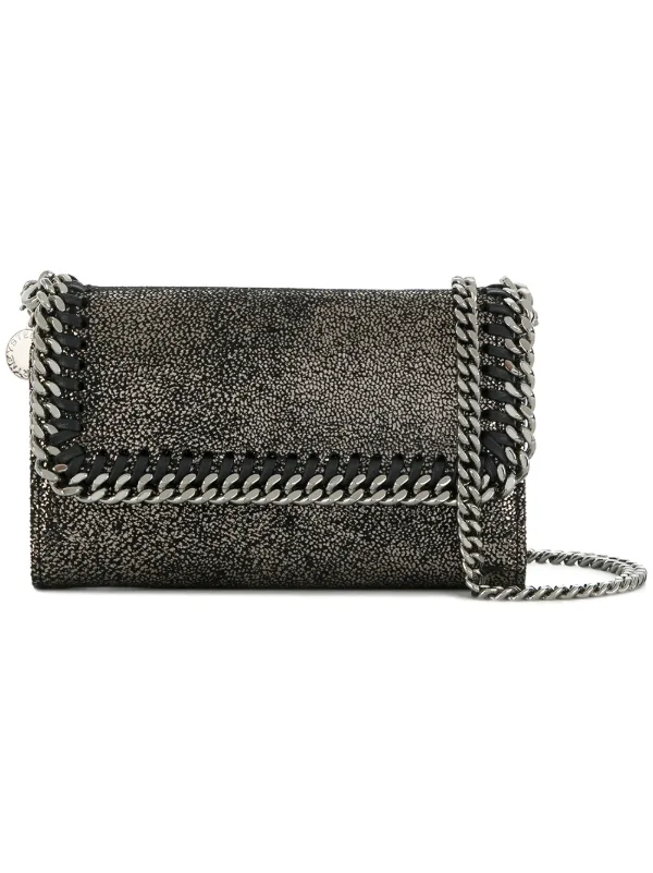 grey sparkly clutch bag