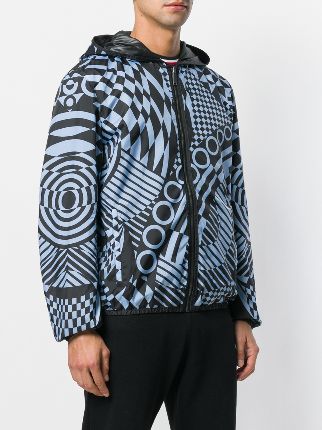 printed hooded bomber jacket展示图