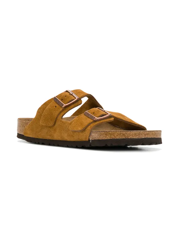 Birkenstock Arizona Soft Footbed Sandals | Brown | FARFETCH