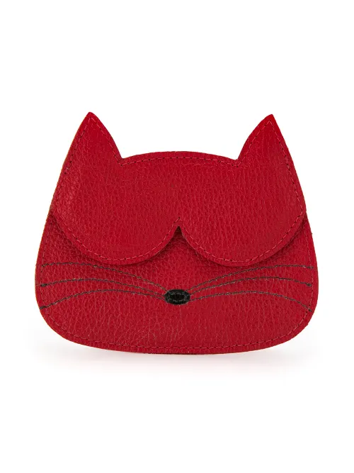 Leather kitty wallet - Sarah Chofakian - Modalova