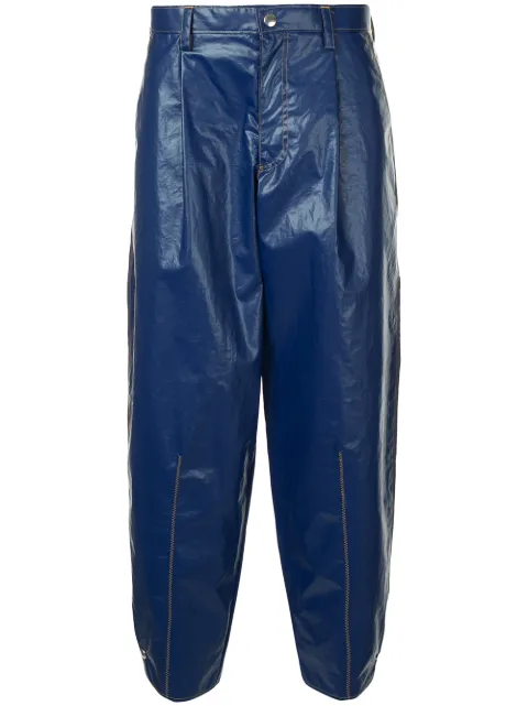 KOLOR KOLOR WIDE LEG CROPPED TROUSERS - BLUE