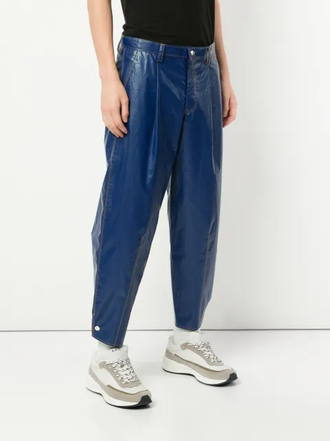 KOLOR KOLOR WIDE LEG CROPPED TROUSERS - BLUE
