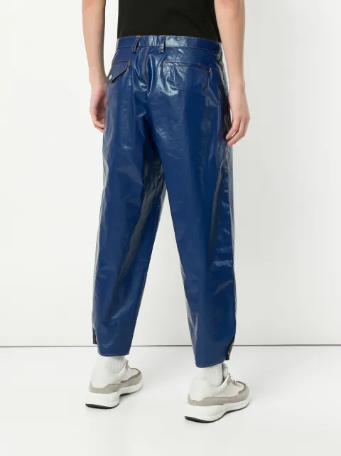 KOLOR KOLOR WIDE LEG CROPPED TROUSERS - BLUE