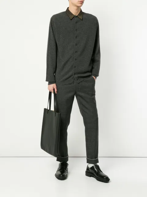 KOLOR KOLOR SLIM-FIT TROUSERS - GREY