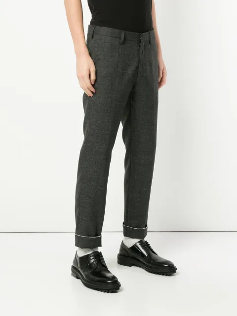 KOLOR KOLOR SLIM-FIT TROUSERS - GREY