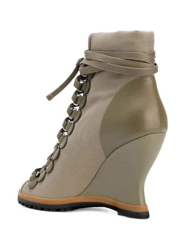 chloe river wedge boot