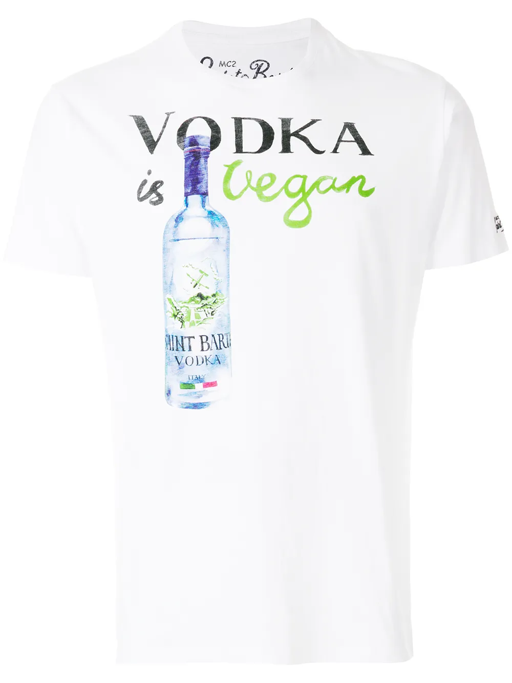 MC2 SAINT BARTH Vodka is Vegan print T-shirt,VEGANVODKA12934897