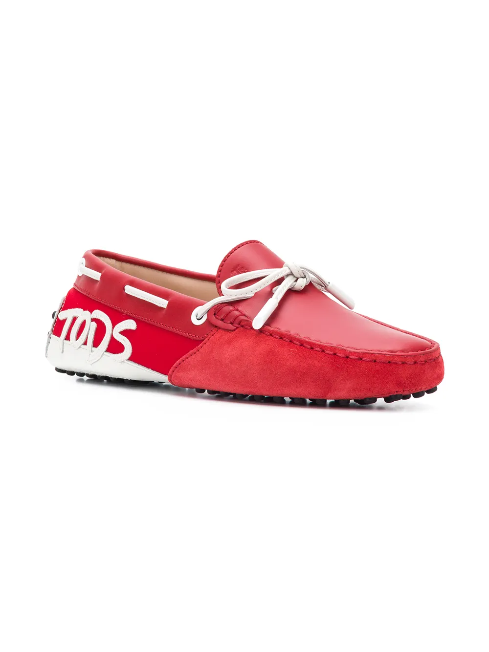 Tod's logopatch Gommino loafers - Rood