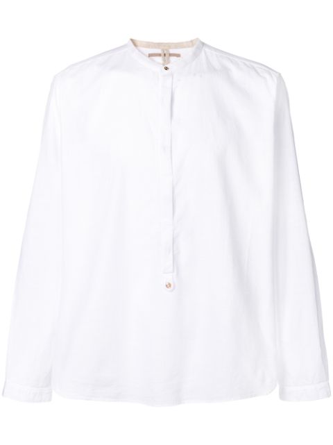 DNL DNL MANDARIN NECK SHIRT - WHITE,US6DN812935961